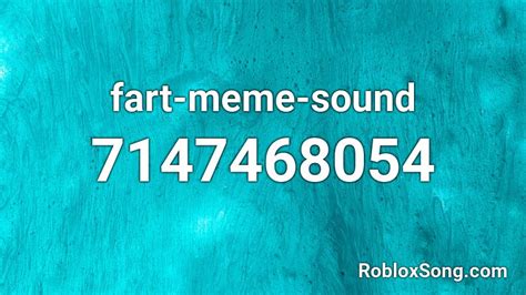 fart meme sound roblox id